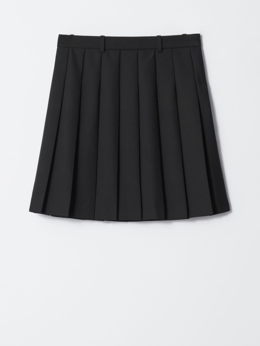 & Other Stories pleated wool blend mini skirt